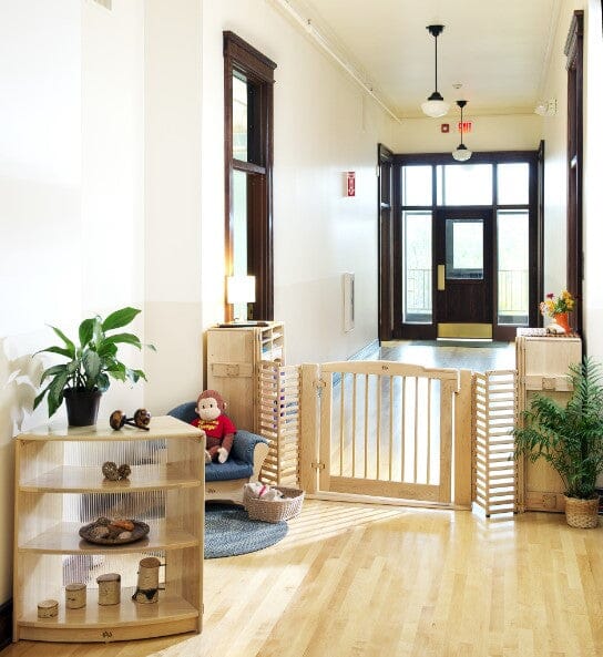 An old school corridor transformed for comfy transitions