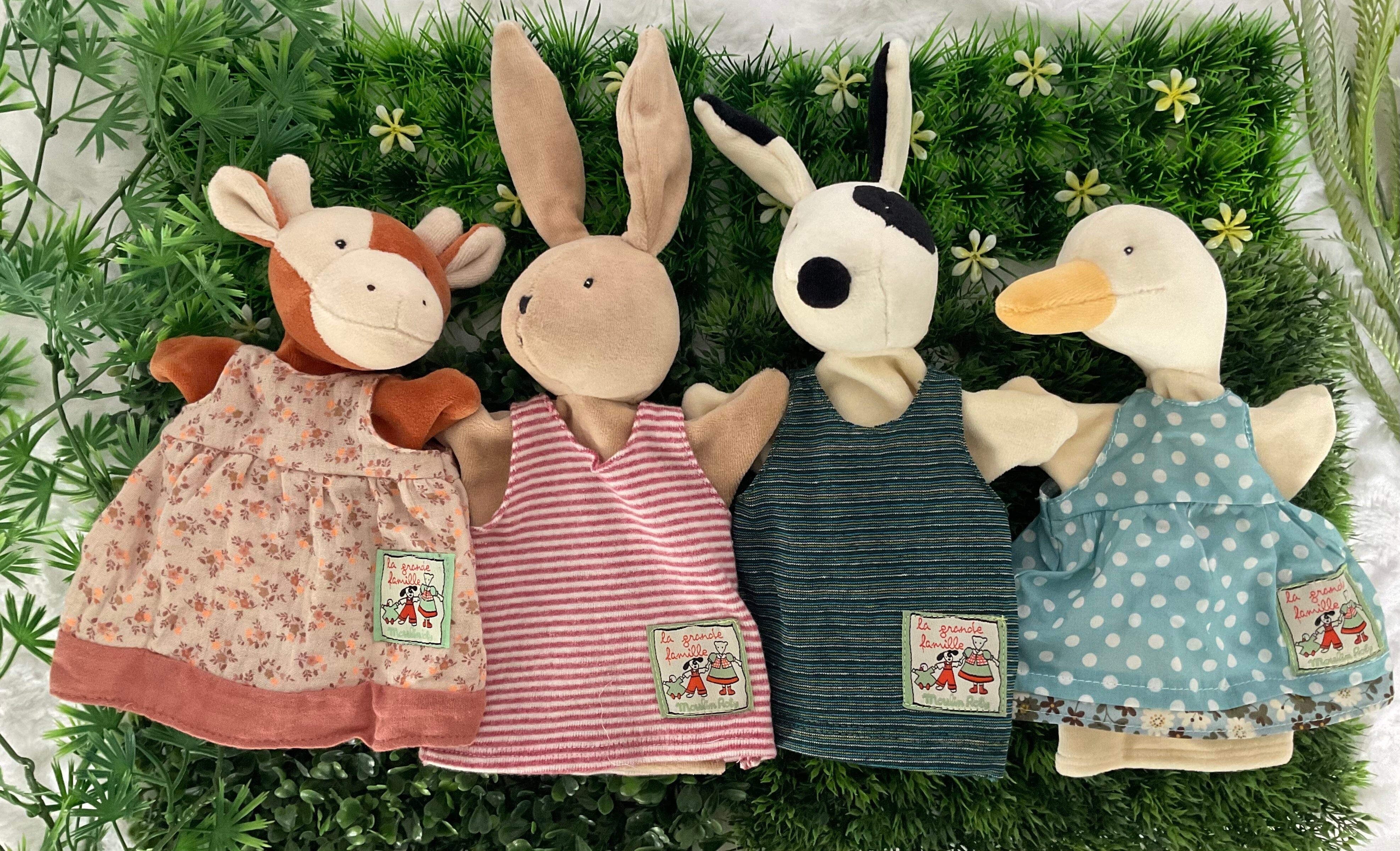 Infant Farm Animal Puppets - Set of 4 - louisekool