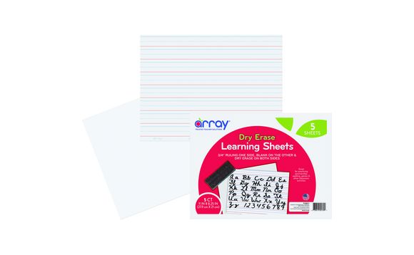 Plastic-Coated Dry-Wipe Boards - Set of 5 - louisekool