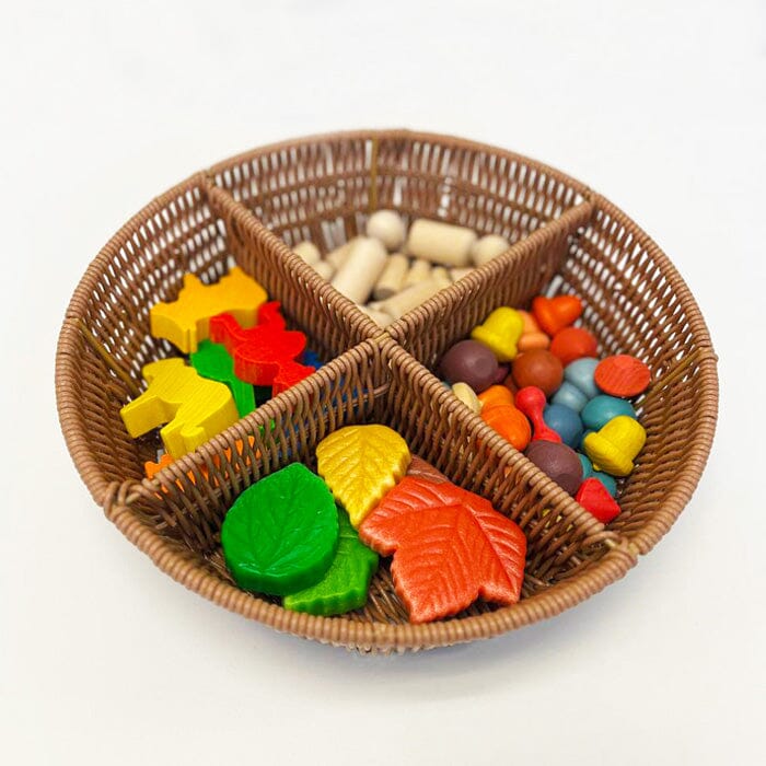 Round Rattan Sorting Tray - louisekool