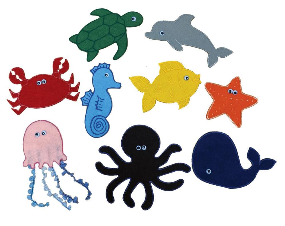 Seaside and Ocean Animals Felt Playset - louisekool