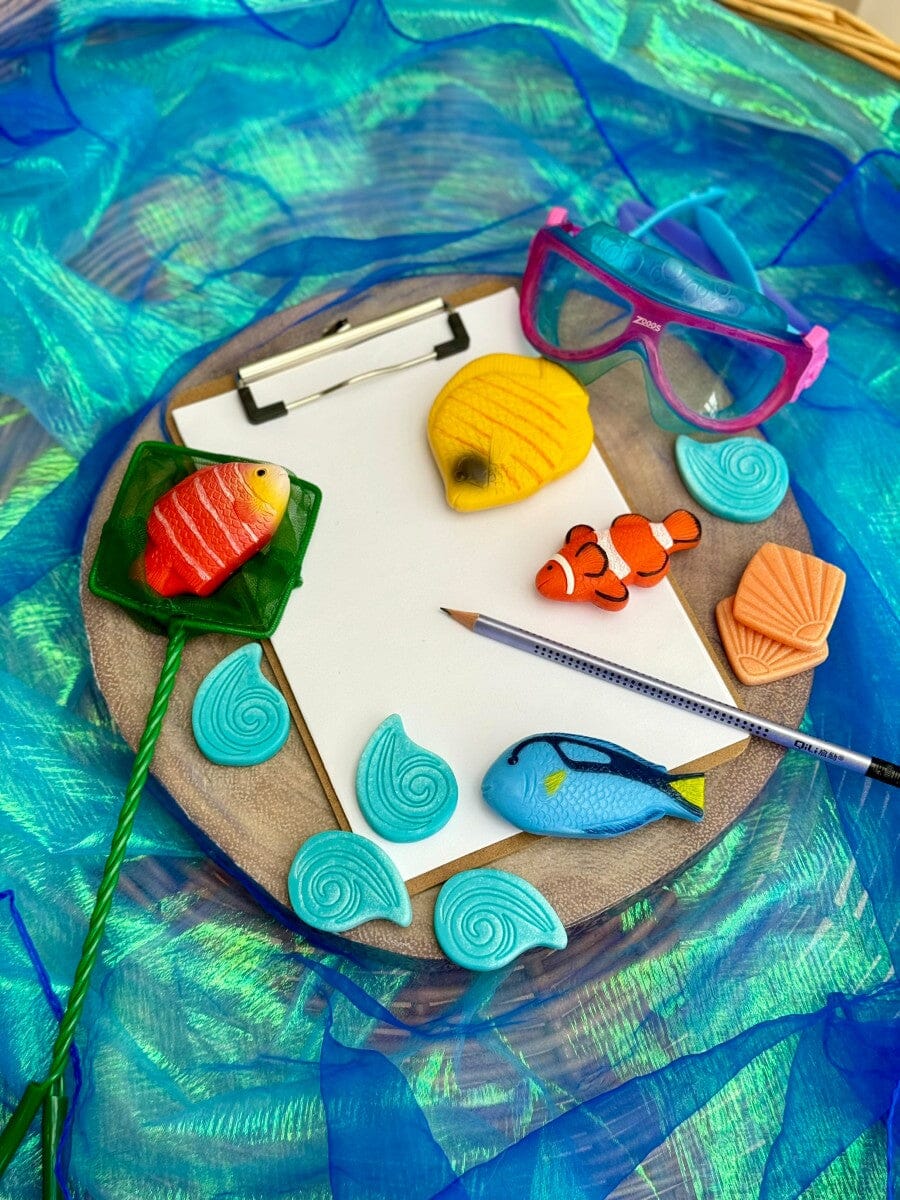 Sensory Play Stones Fish - Set of 8 - louisekool