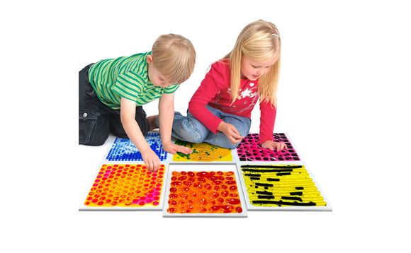 Textured Sensory Liquid Floor Tiles – Set of 6 - louisekool