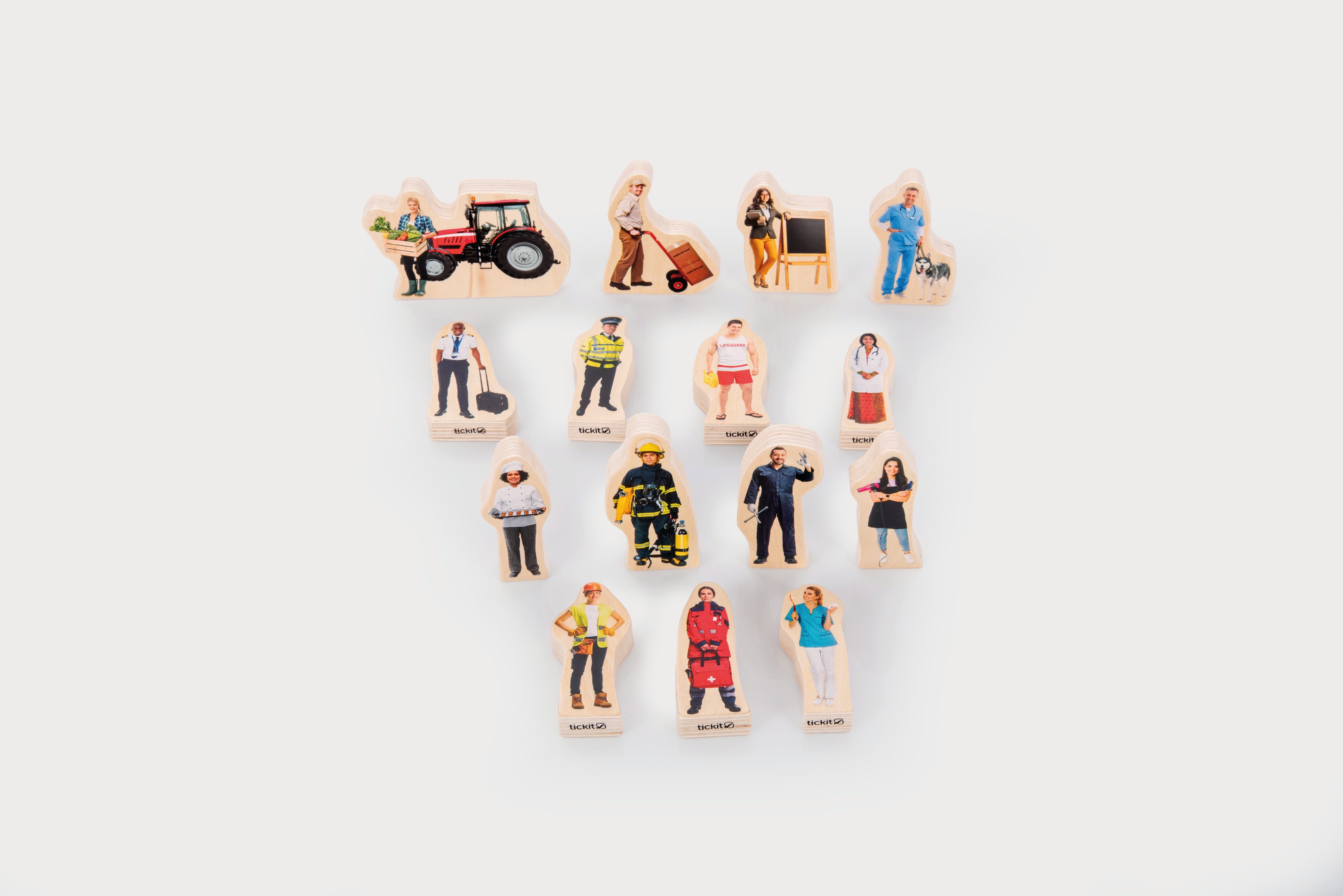 Wooden People Who Help Us Blocks - louisekool