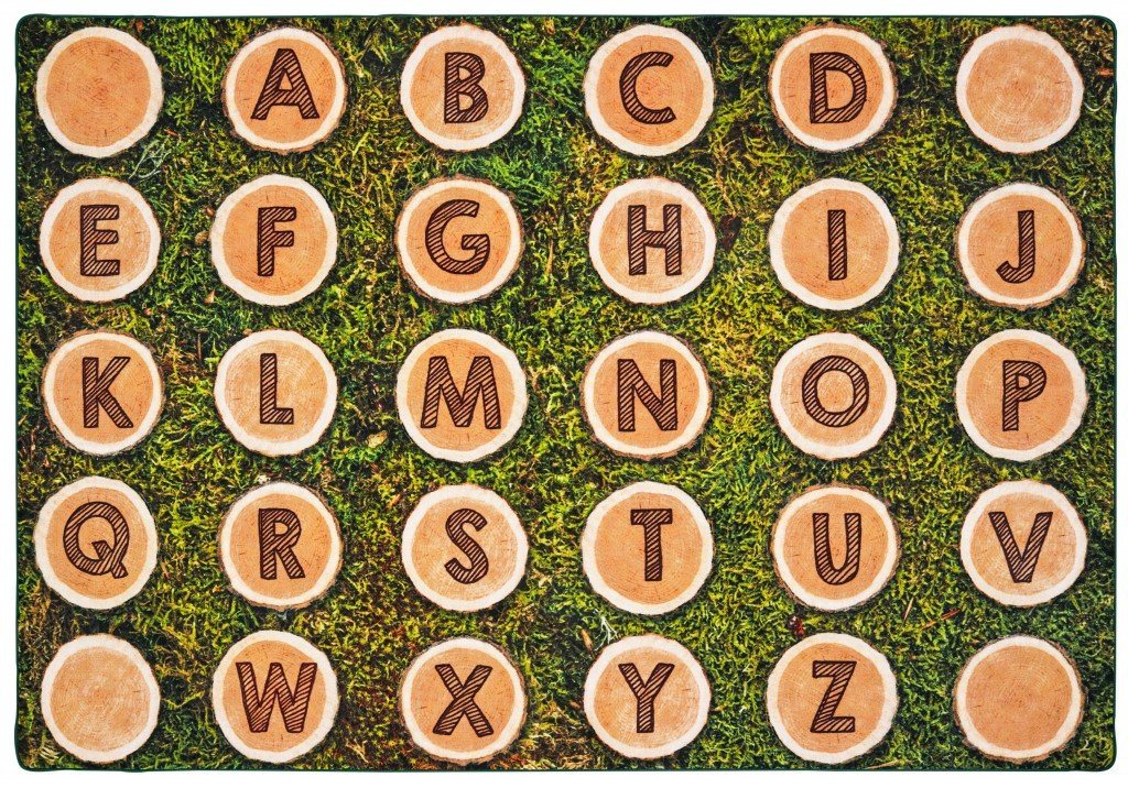 Alphabet Tree Rounds Seating Rug - louisekool