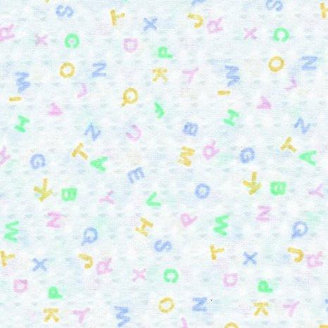 Angels Rest ABC Print Cot Sheets - louisekool