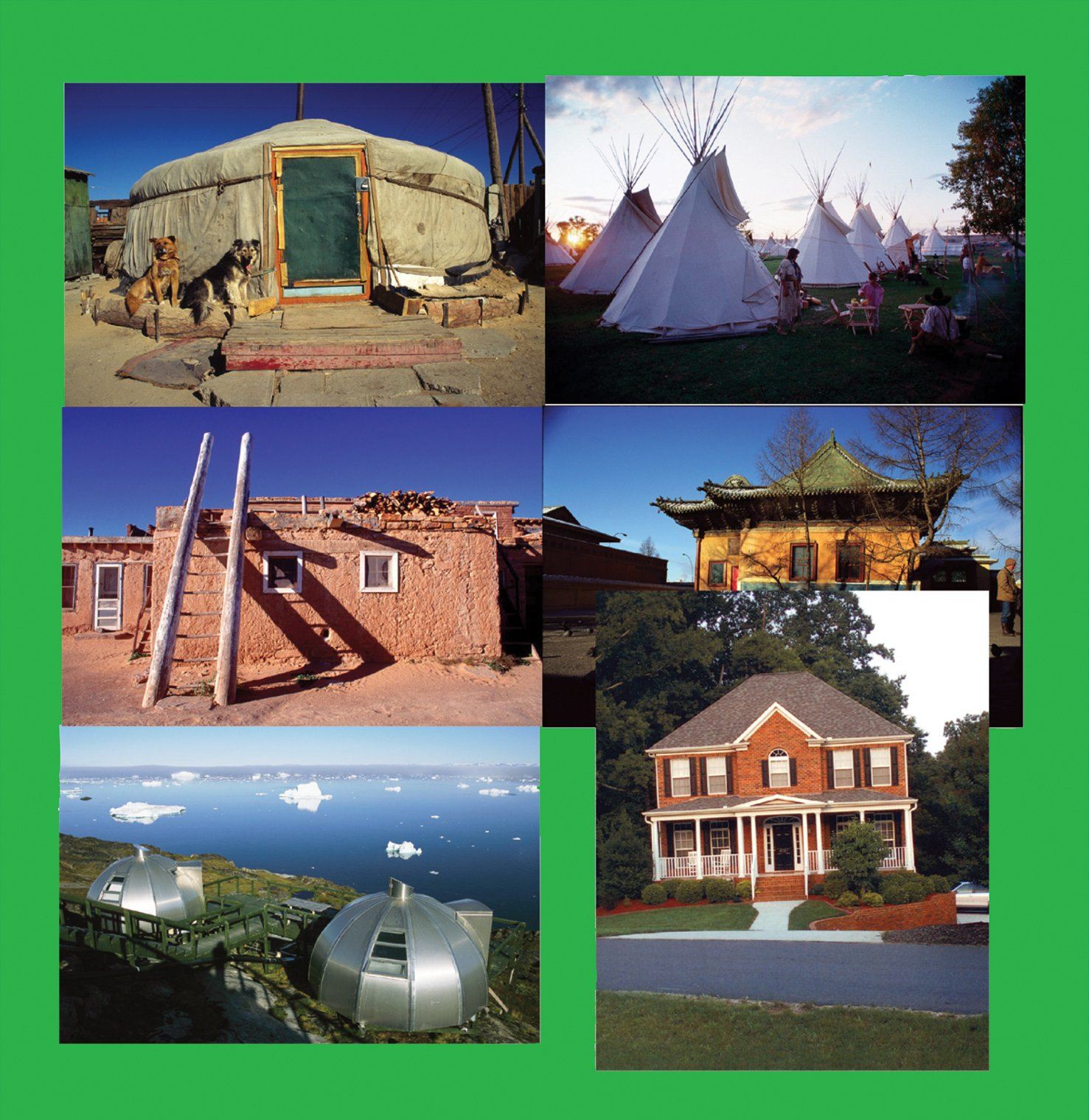 Architectural structures and home around the world - Set of 16 - louisekool