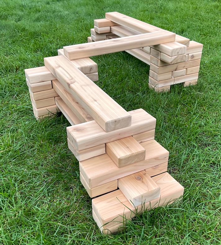 Cedar Stacking Balance Beams - Set of 8 - louisekool