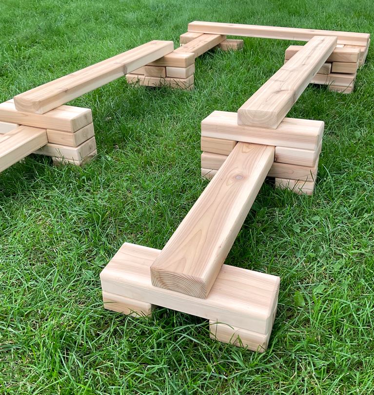 Cedar Stacking Balance Beams - Set of 8 - louisekool