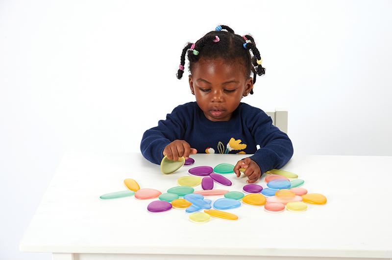 Clear Junior Rainbow Pebbles - Pk36 - louisekool