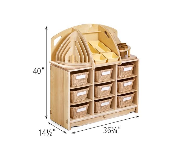 Community Playthings Supply Unit 3 w/ totes or baskets - louisekool
