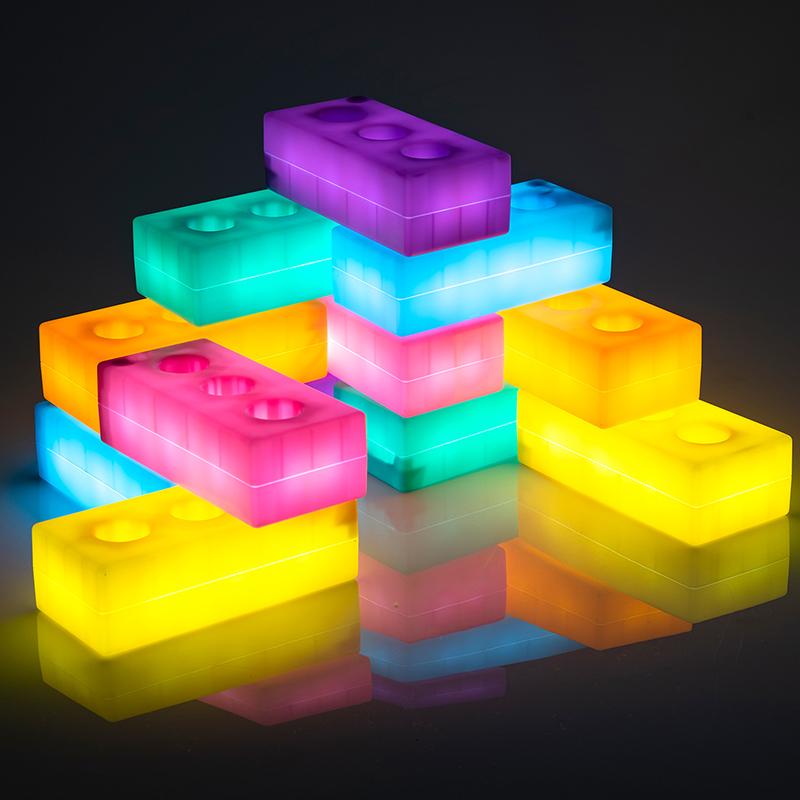 Light Up Tactile Glow Construction Bricks - louisekool