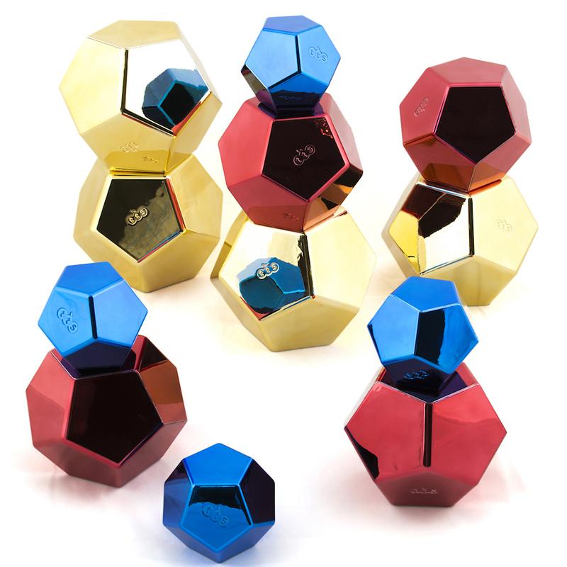 Marvellous Metallic Mirrored Coloured Boulders - Set of 12 - louisekool