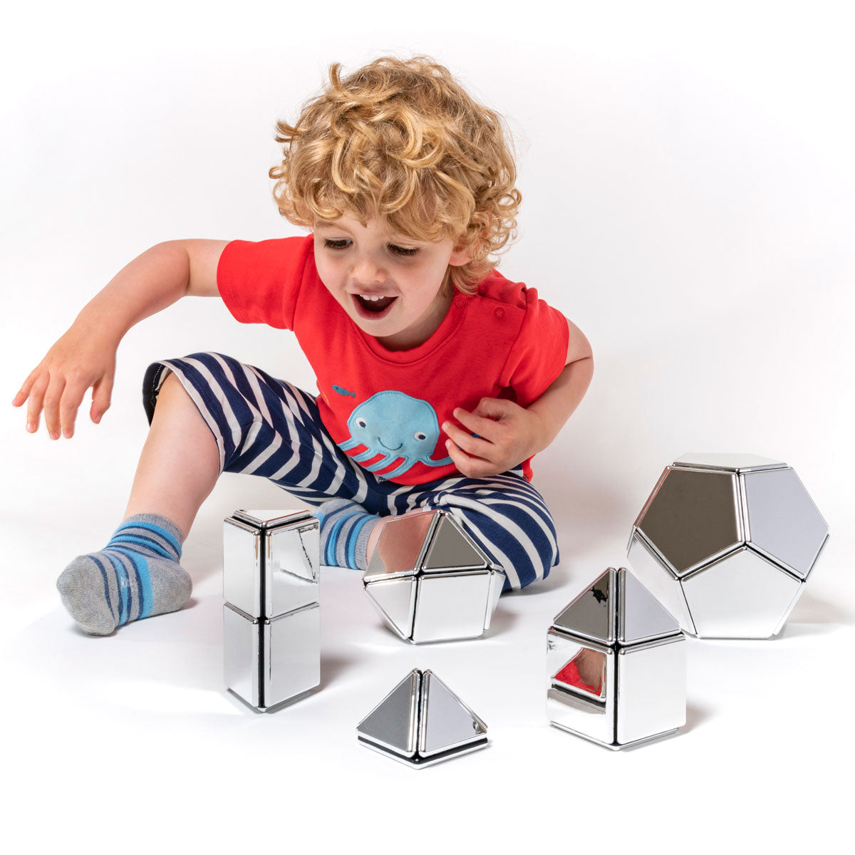Mirrored Magnetic Polydron - 48pcs - louisekool