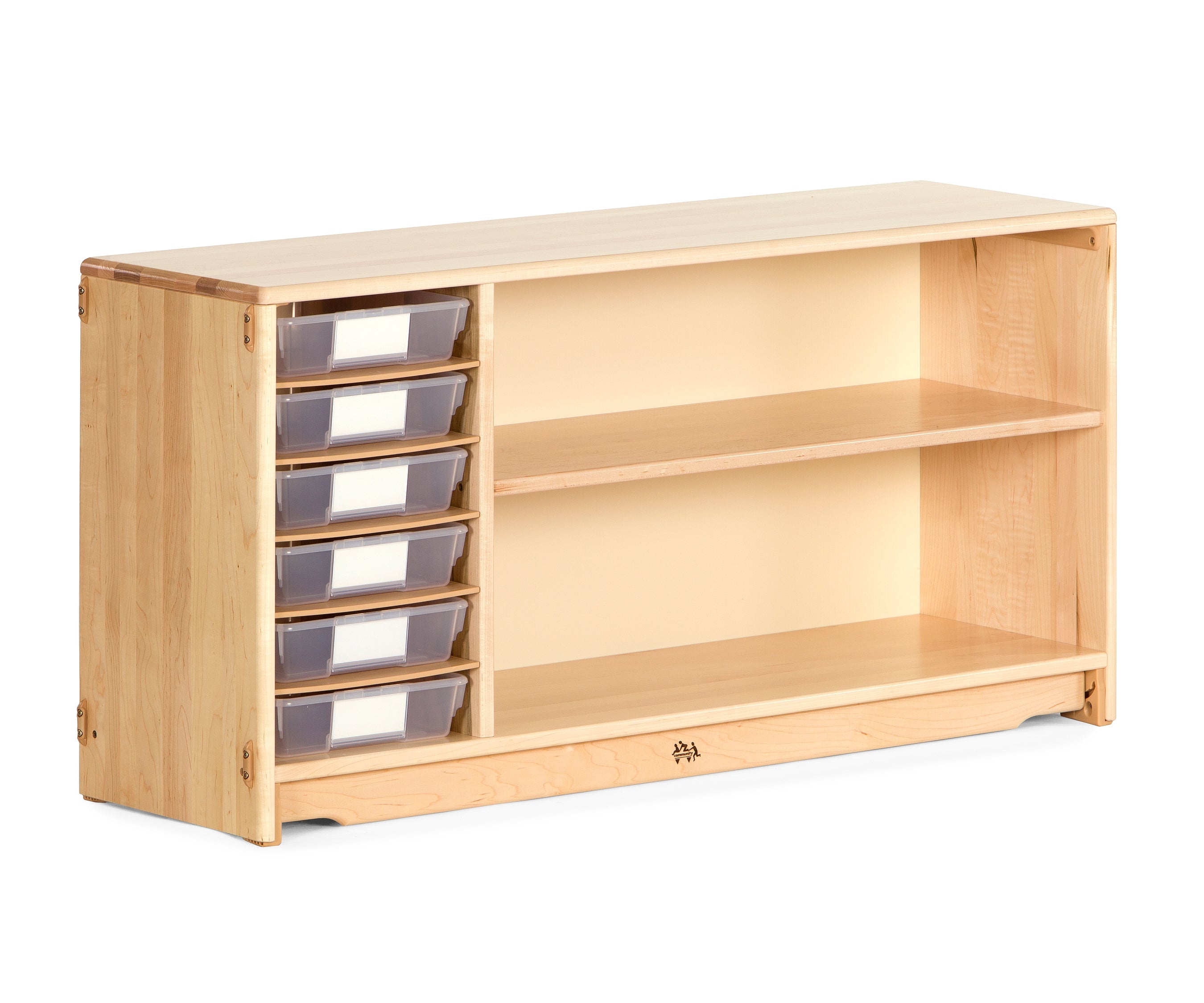 Multi-Storage Shelf 4' W x 24" H with Totes or Baskets by Community Playthings - louisekool