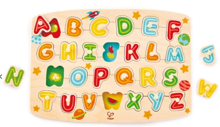 Peg Puzzle - Alphabet & Number - louisekool