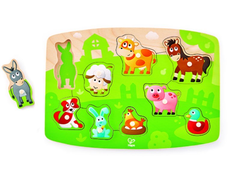 Peg Puzzle - Jungle & Farmyard - louisekool