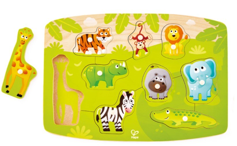 Peg Puzzle - Jungle & Farmyard - louisekool