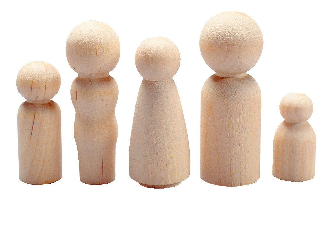 People Wood Shapes Set of 40 - louisekool
