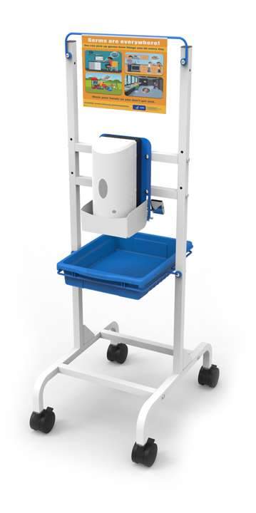 Single Student Hand Sanitizer Station - Base Model - Dispenser sold separately - louisekool