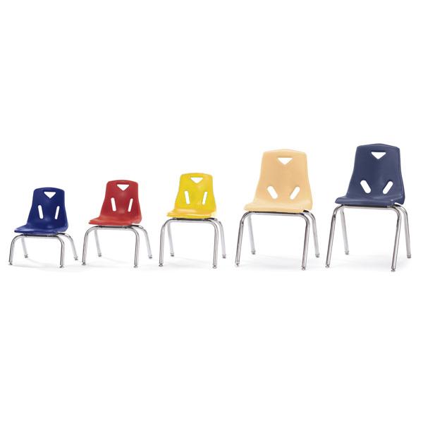 Stackable Chrome Chairs - 41cm (16") - louisekool