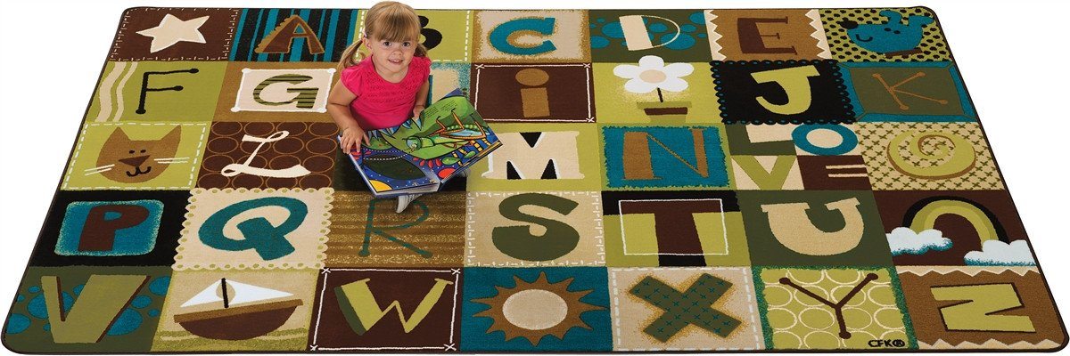 Toddler Alphabet Blocks Nature Carpets