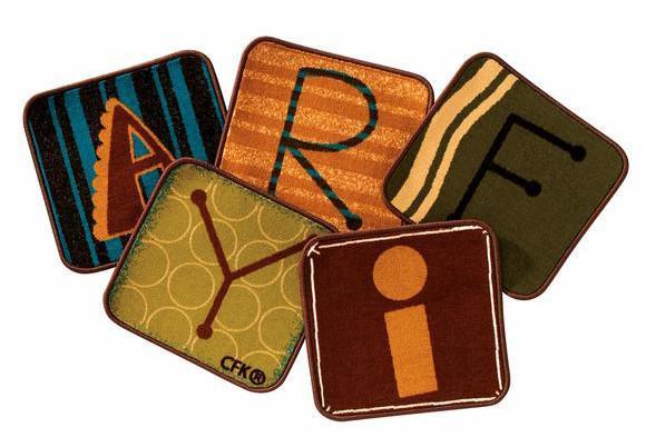 Toddler Alphabet Nature Squares 14"- Set of 26 - louisekool