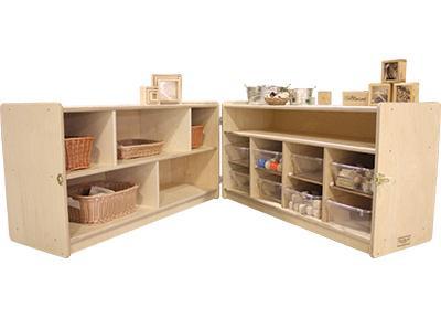 Toddler Shelf and Bin Hinged Storage - louisekool