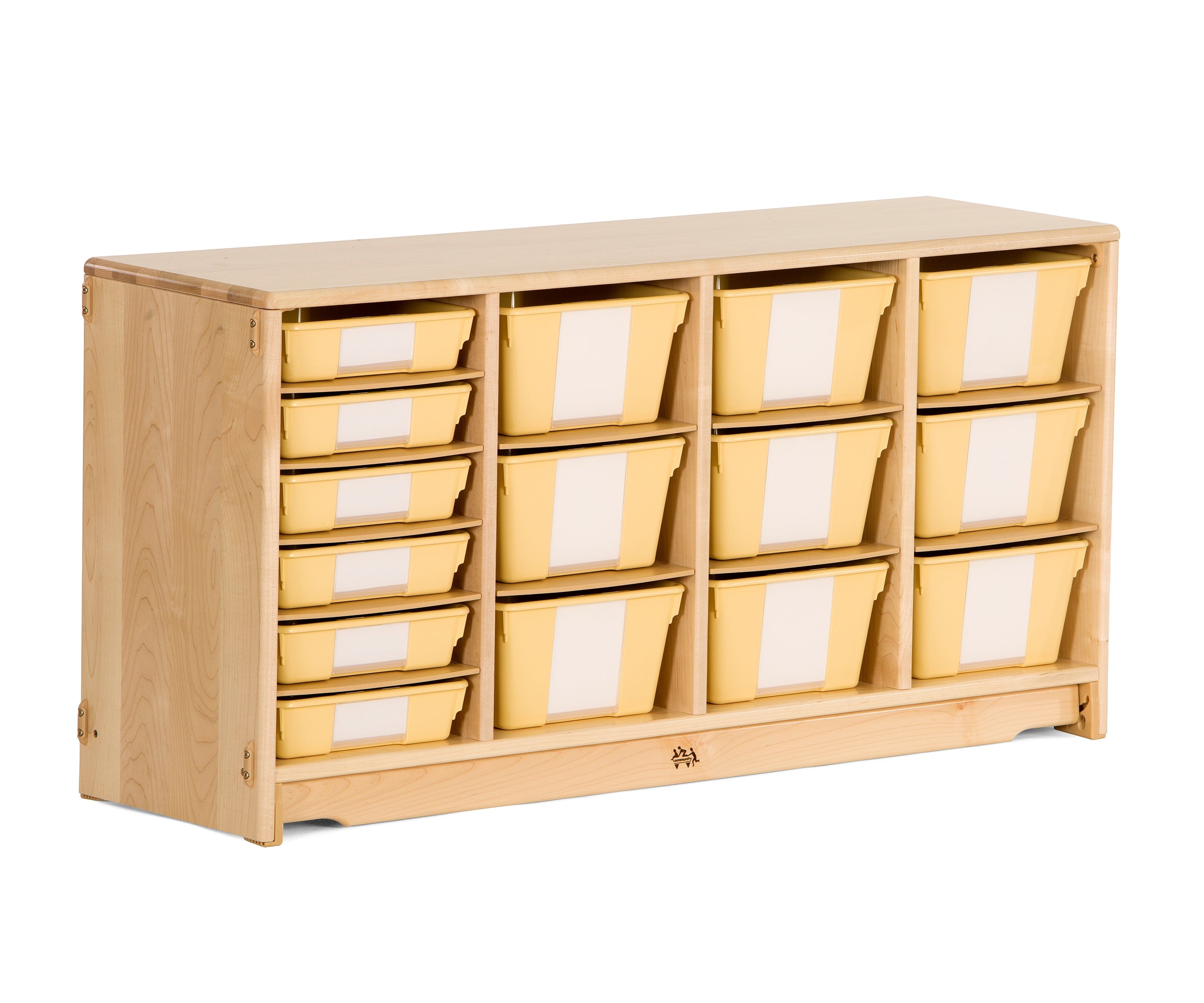 Tote Shelf 4' W x 24" H with Totes or Baskets by Community Playthings - louisekool