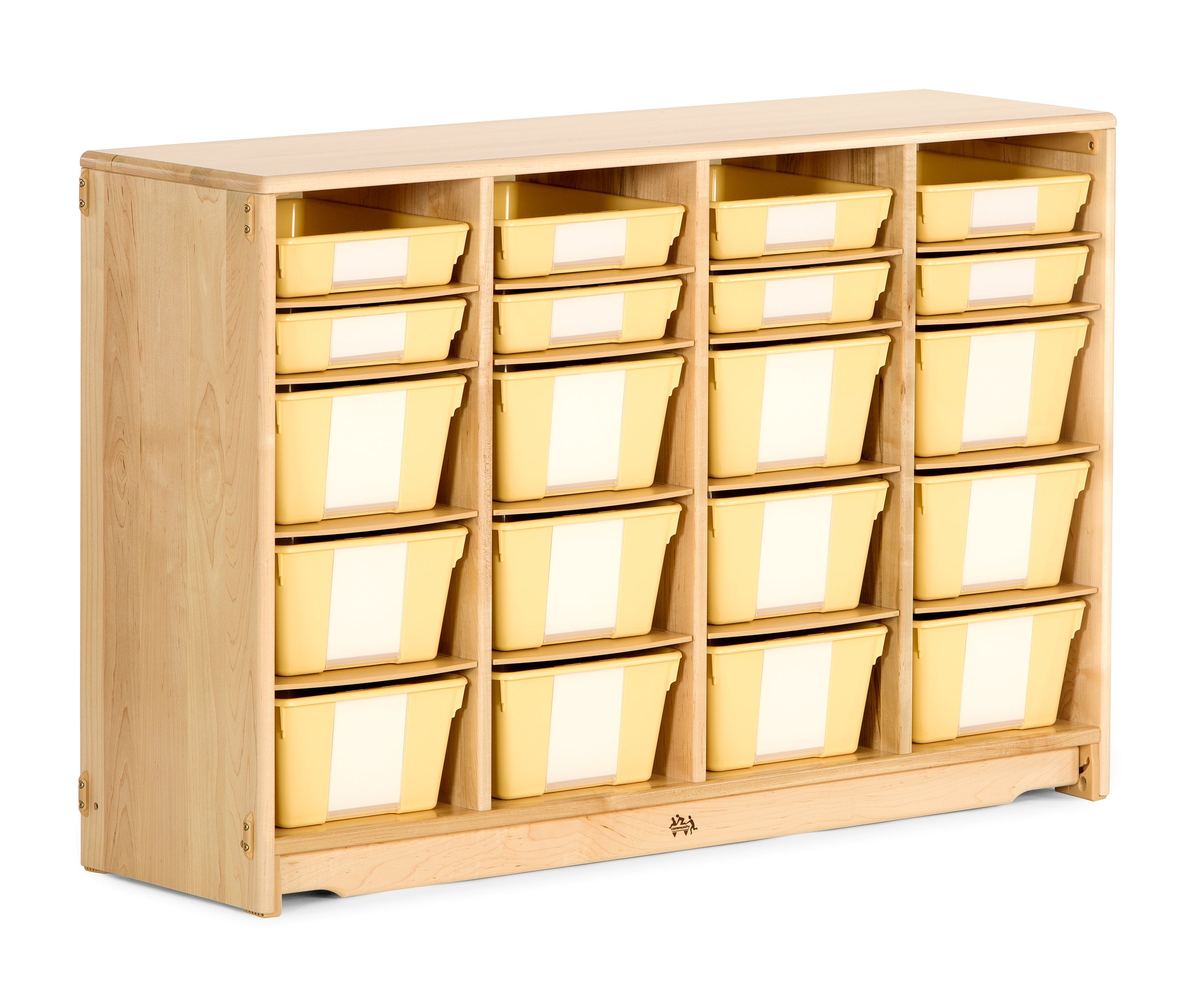 Tote Shelf 4' x 32" with Totes or Baskets by Community Playthings - louisekool