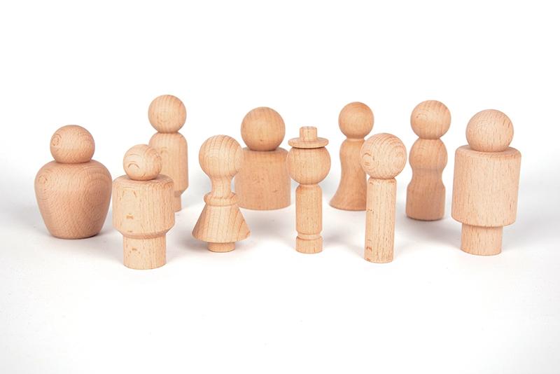 Wooden Community Figures - Set of 10 - louisekool