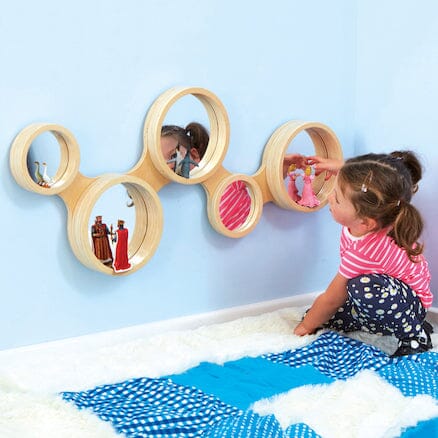 Wooden Frame Circle Mirror - louisekool