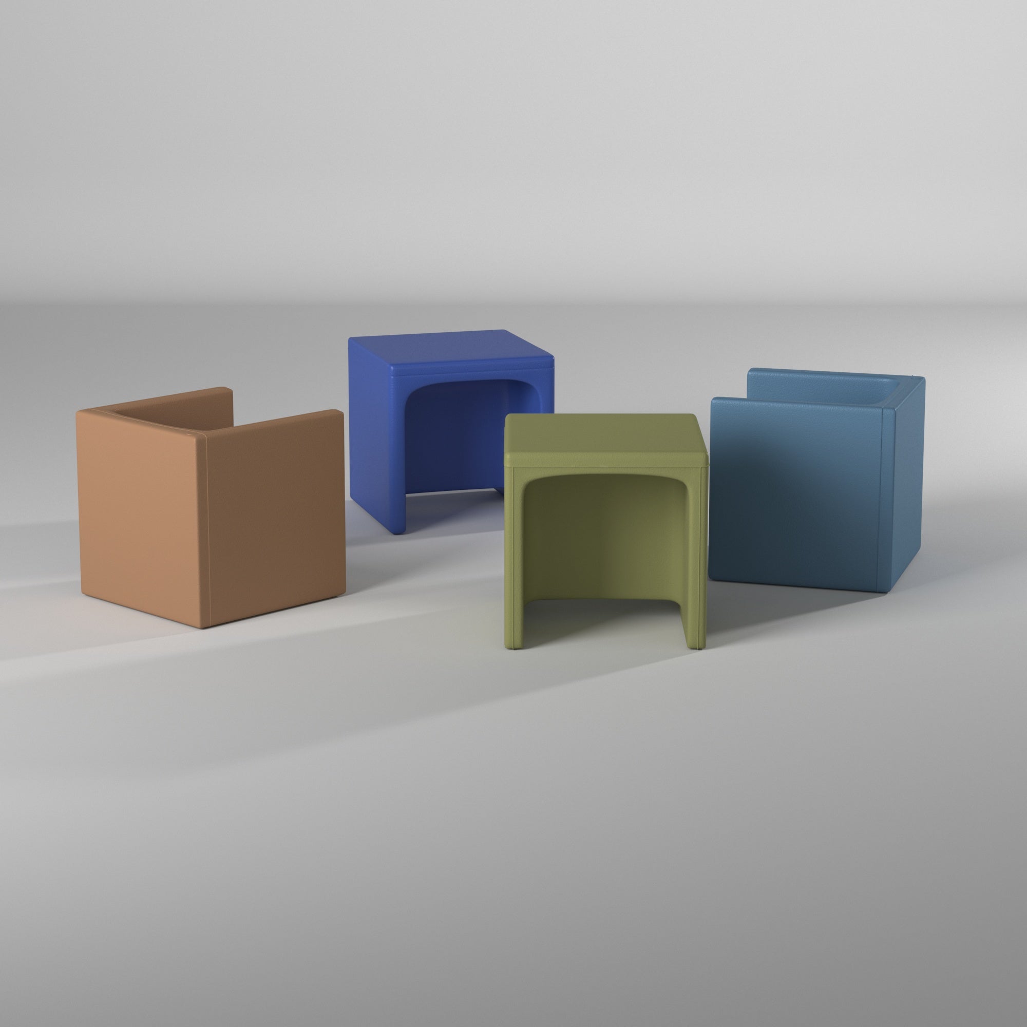 Woodland Cube Chairs - Set of 4 - louisekool
