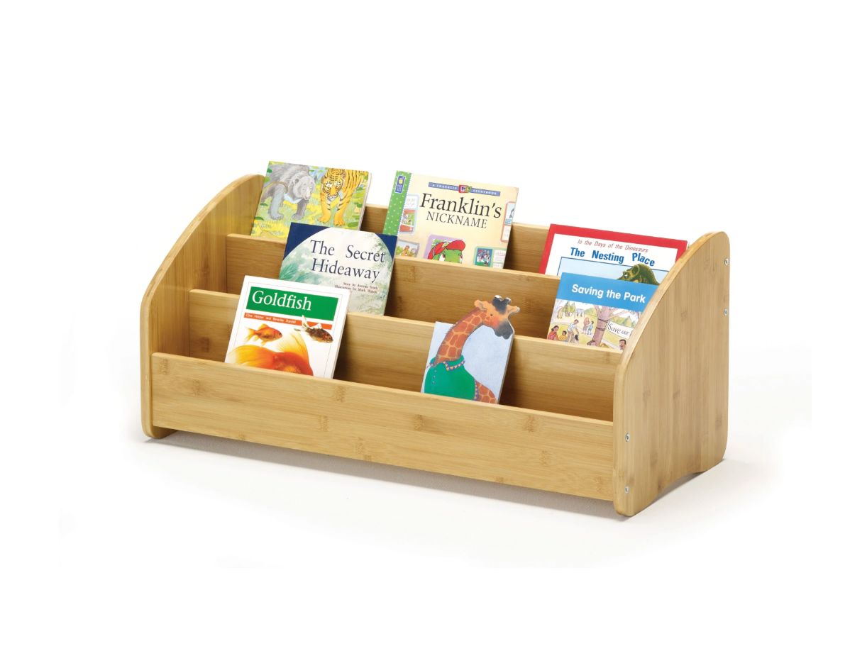 Bamboo Book Display Furnishings Louise Kool & Galt for child care day care primary classrooms