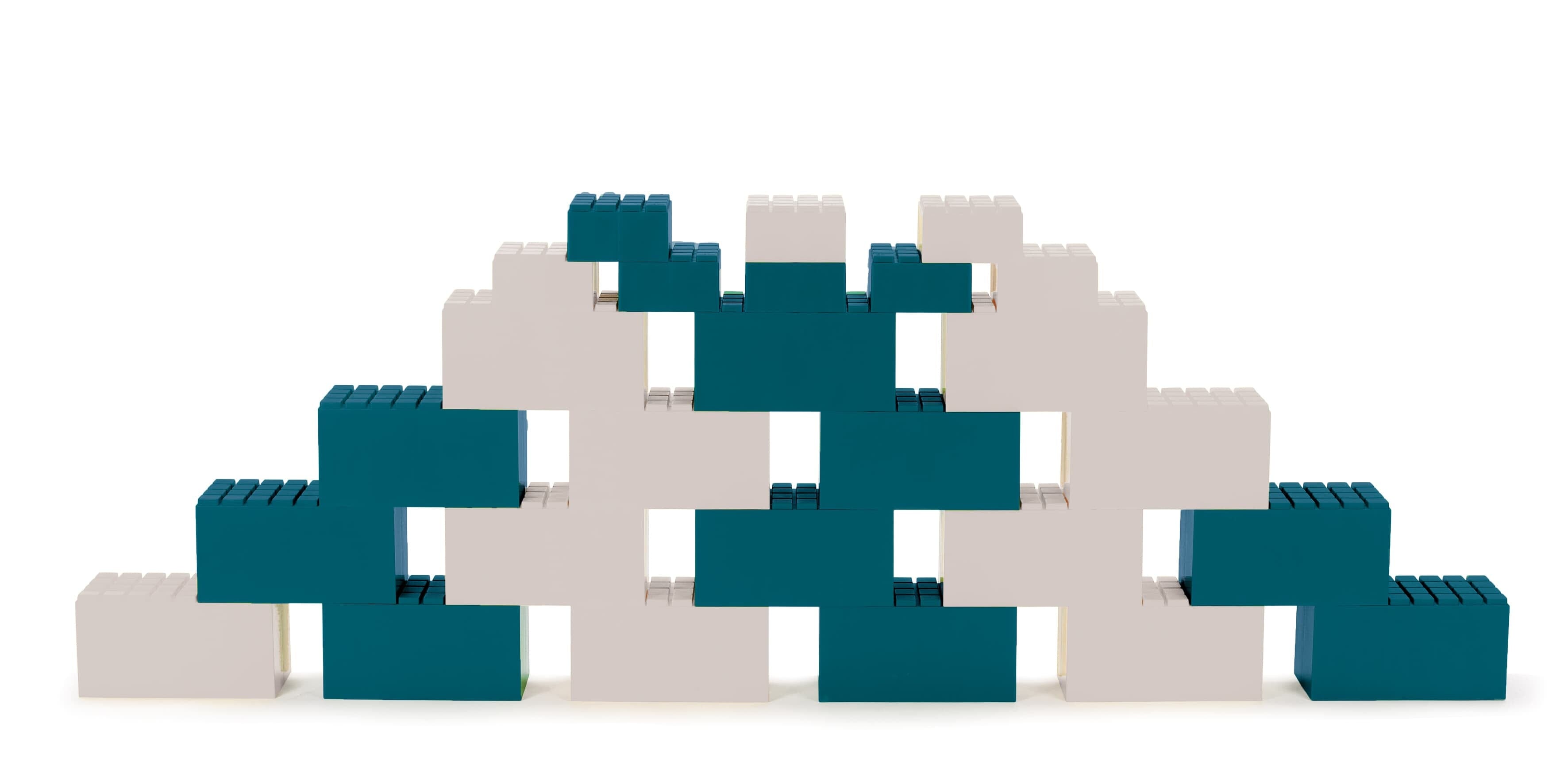 Building Blocks Blue/Grey - 26pcs - louisekool