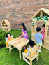 Cedar Table With 2 Chairs - louisekool