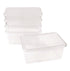 Clear Storage Bins with Lids - Set of 5 - louisekool