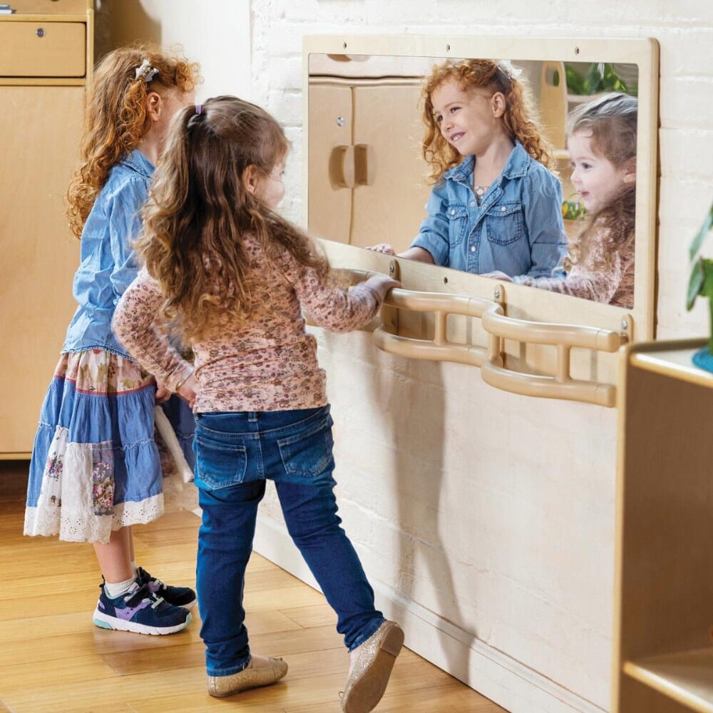 Connections Explorer Rail with Mirror Furnishings Louise Kool & Galt for child care day care primary classrooms