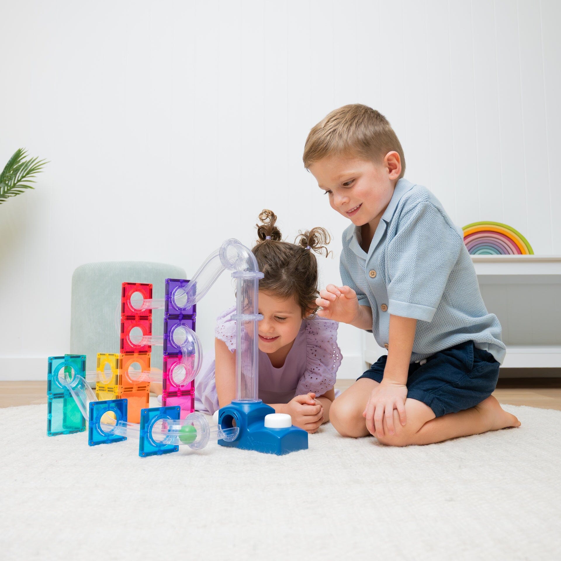 Connetix Magnetic Ball Launcher Pack - 47 pcs Blocks Louise Kool & Galt for child care day care primary classrooms