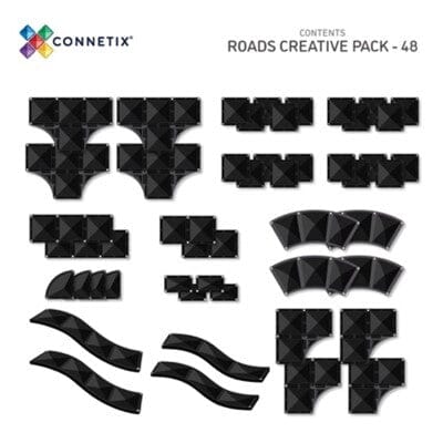 Connetix Road Creative Pack - Set Of 48 - louisekool