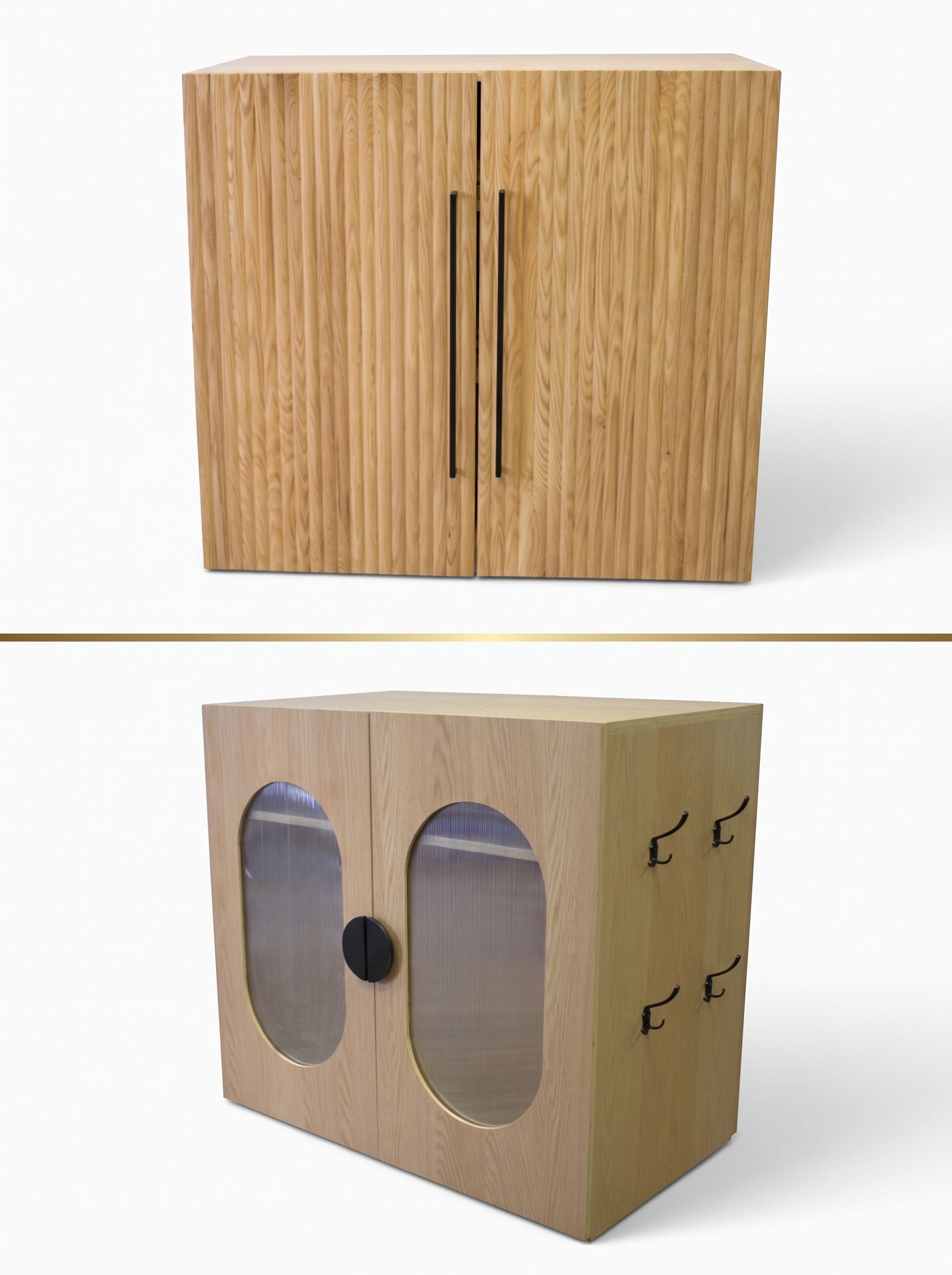 Double-Sided Fluted Wardrobe and Pantry - louisekool