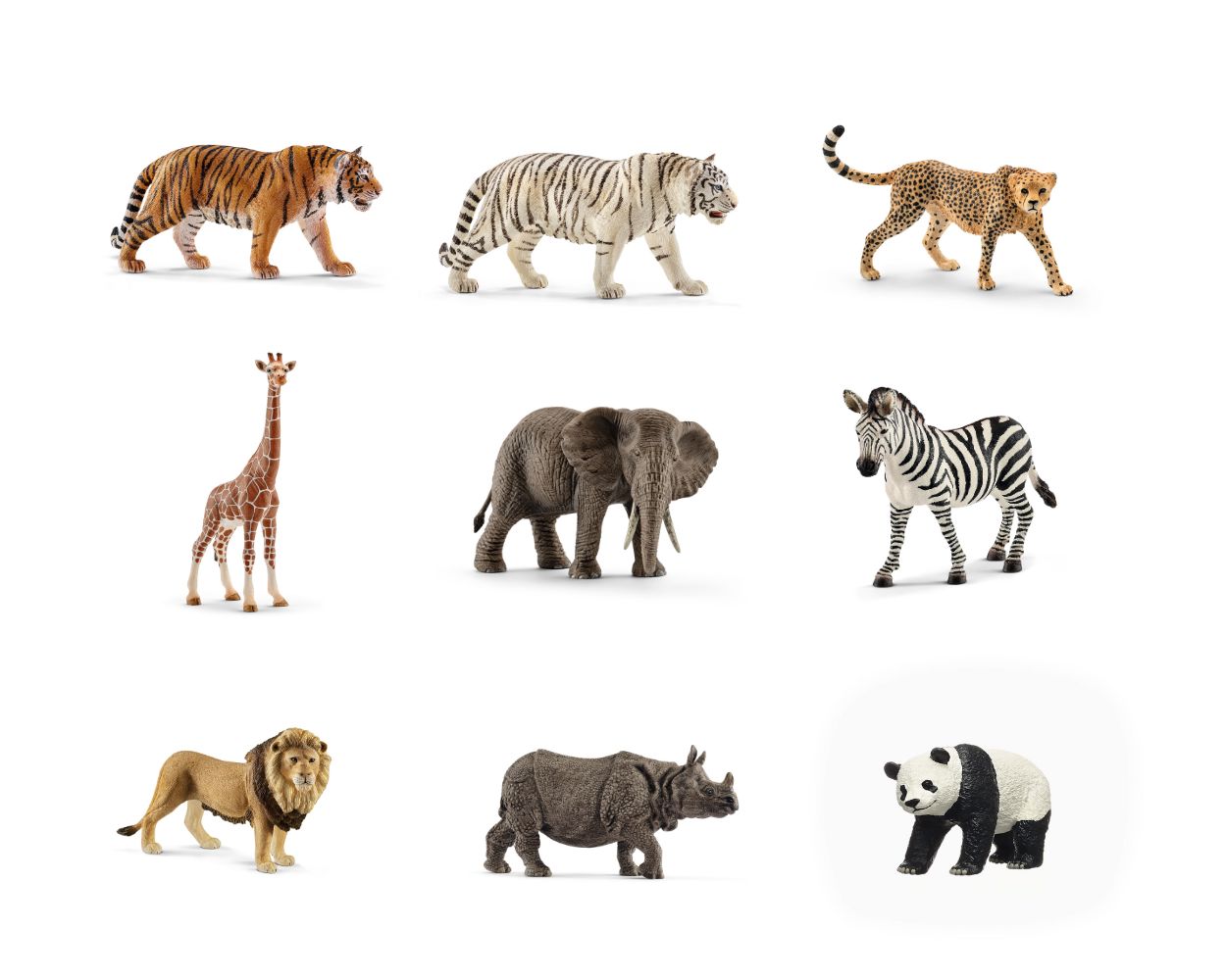 Exotic Animals - Set of 9 Toys Louise Kool & Galt for child care day care primary classrooms