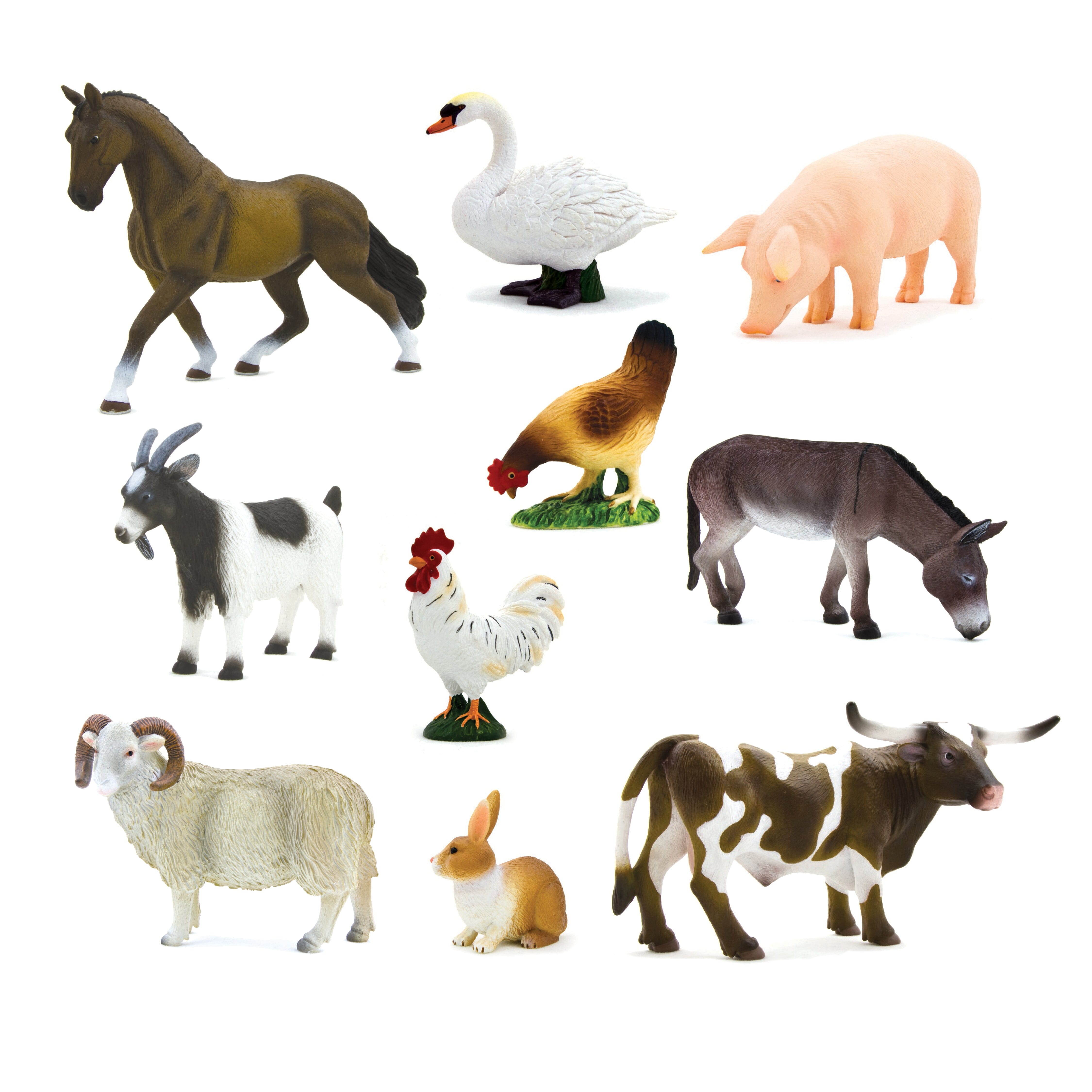 Farm Animals - Set of 10 - louisekool