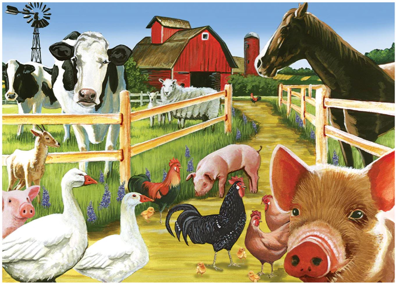 Farmyard Welcome Tray Puzzle (35 Piece) - louisekool