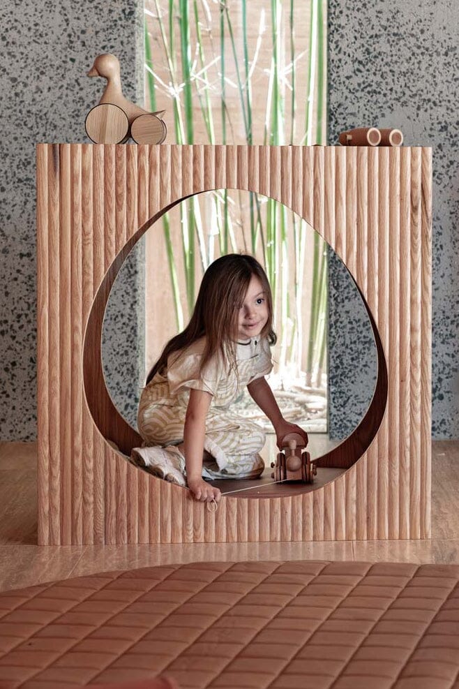 Fluted Nook Oak Furnishings Kids By Design for child care day care primary classrooms