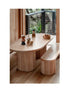 Fluted Oval Table with Fluted Benches - louisekool