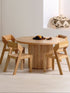 Fluted Round Table with 4 Chairs - louisekool
