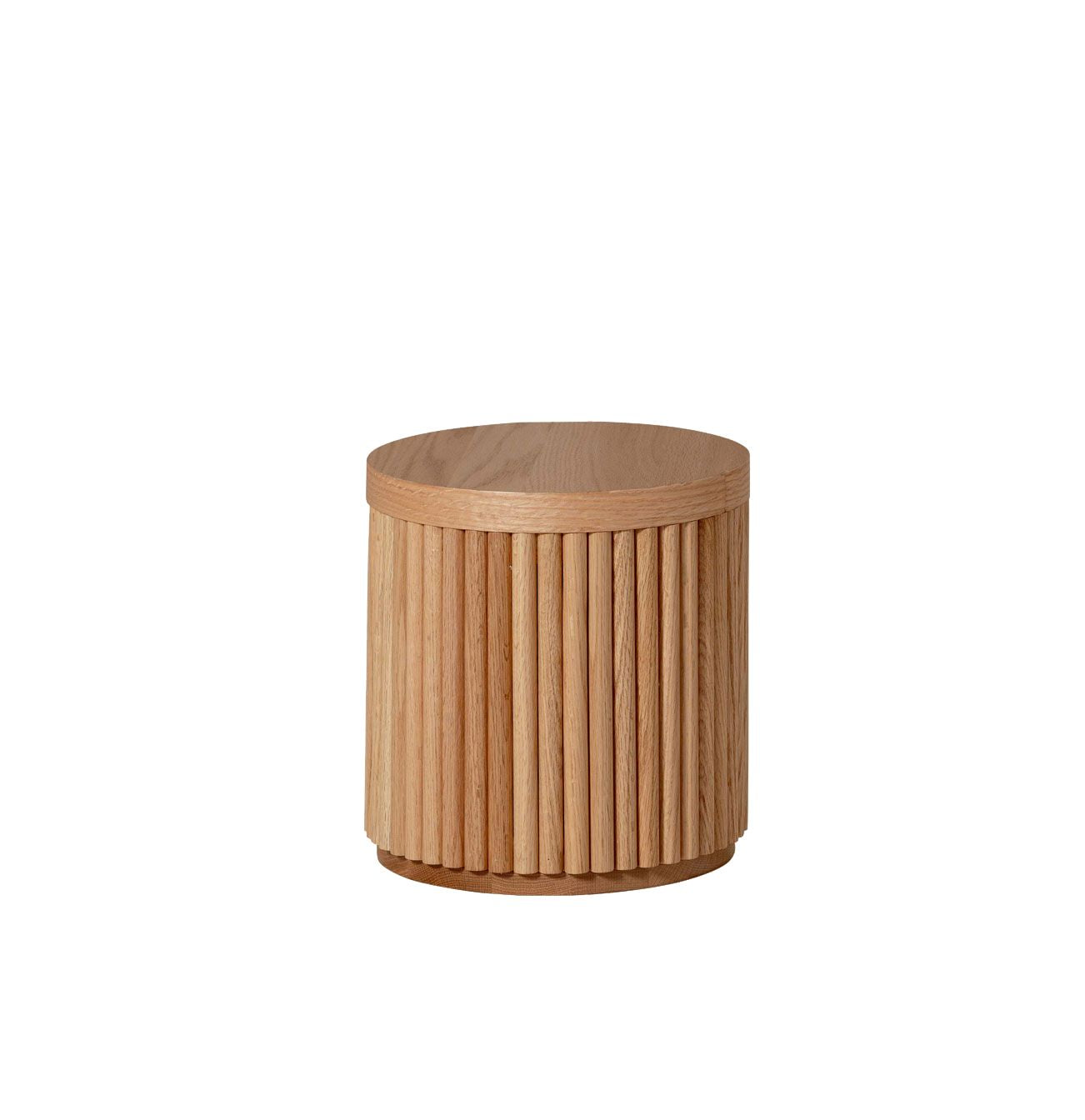 Fluted Rounded Table Fluted Round Table with Fluted Stools – Louise Kool & Galt