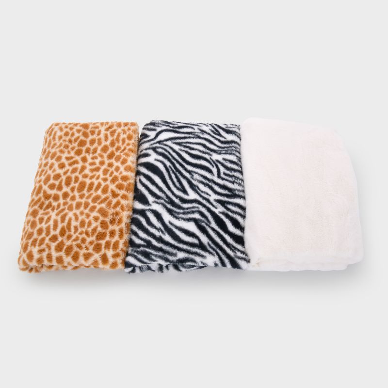 Furry Animal Print Fabrics - Set of 3 - louisekool