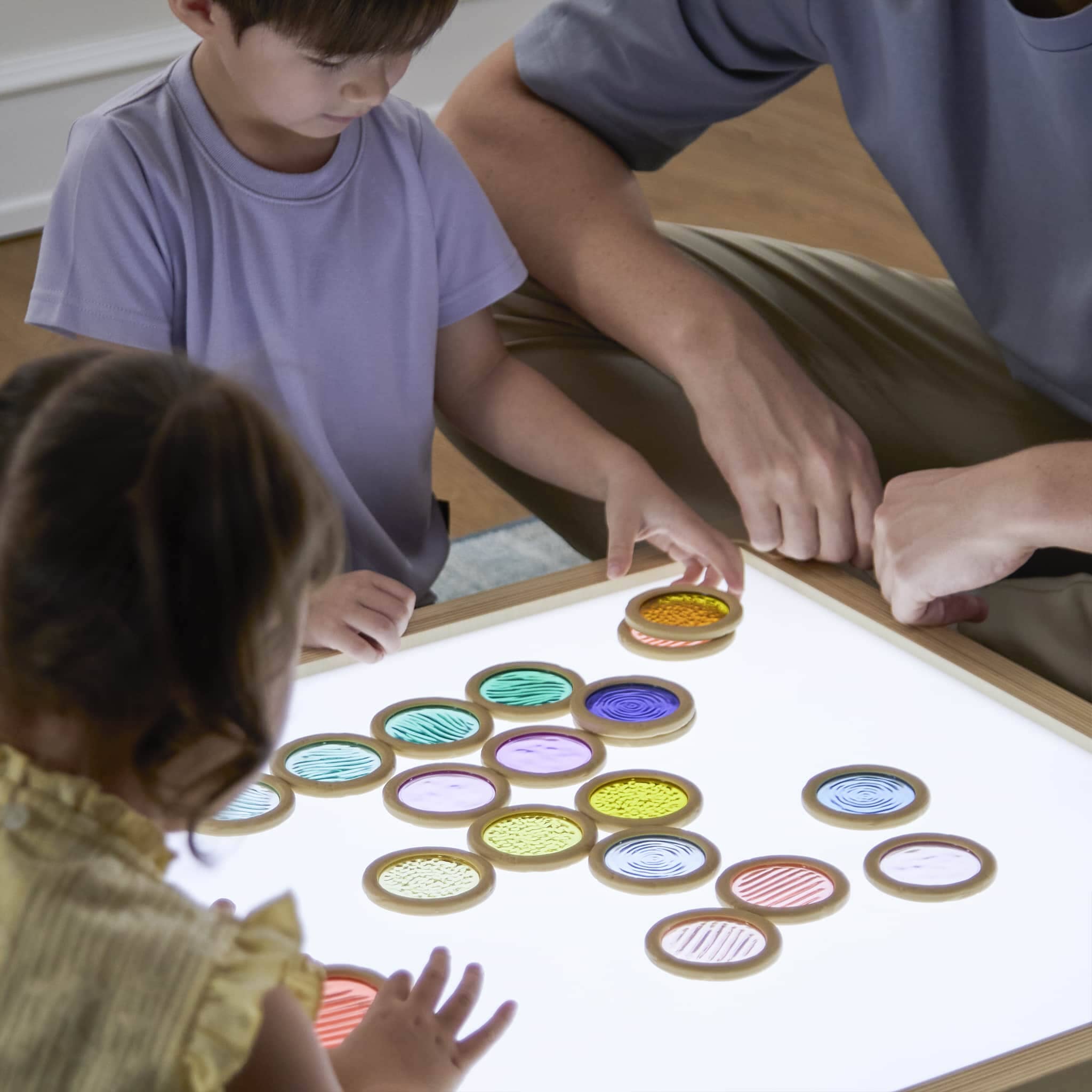 Light and Colour Textured Discs - Set of 20 - louisekool